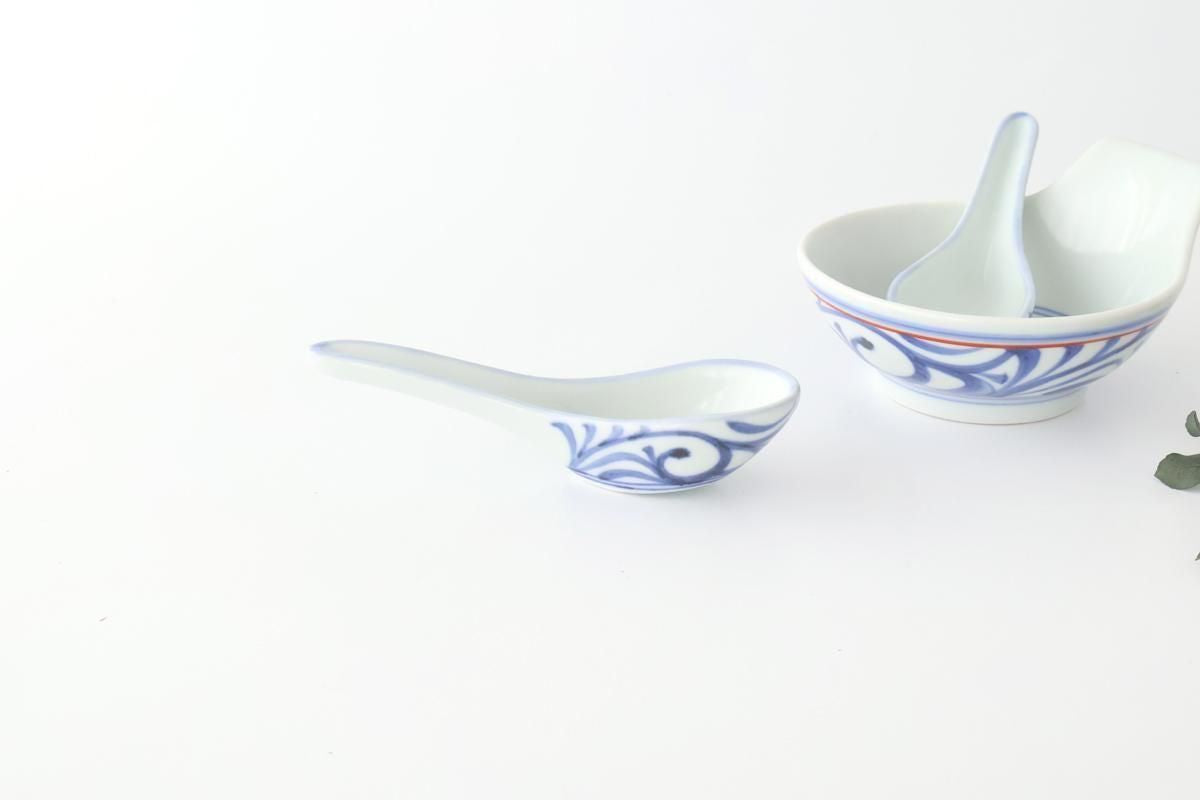 Baizan Kiln Renge（Chinese spoon) Blue Arabesque | Tobe Ware