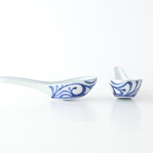 Baizan Kiln Renge（Chinese spoon) Blue Arabesque | Tobe Ware
