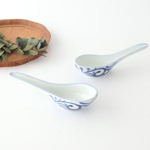 Baizan Kiln Renge（Chinese spoon) Blue Arabesque | Tobe Ware