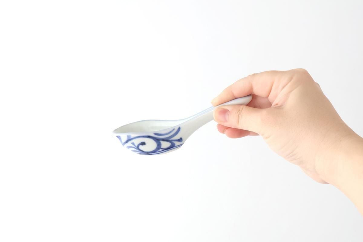 Baizan Kiln Renge（Chinese spoon) Blue Arabesque | Tobe Ware