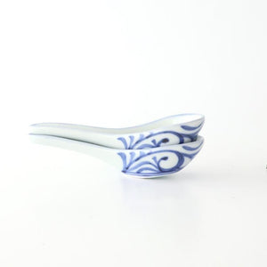 Baizan Kiln Renge（Chinese spoon) Blue Arabesque | Tobe Ware