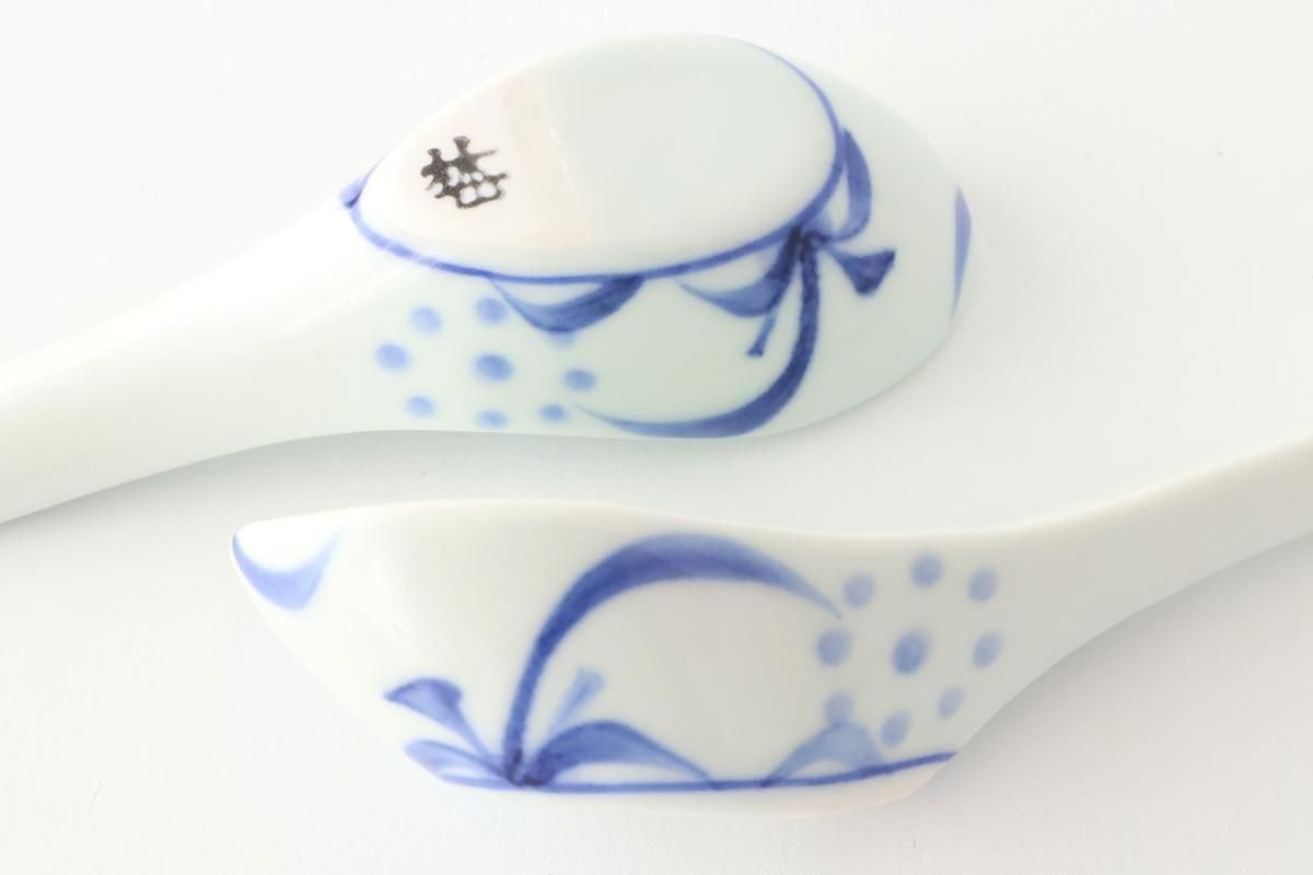 Baizan Kiln Renge（Chinese spoon) Blue Sun Pattern | Tobe Ware