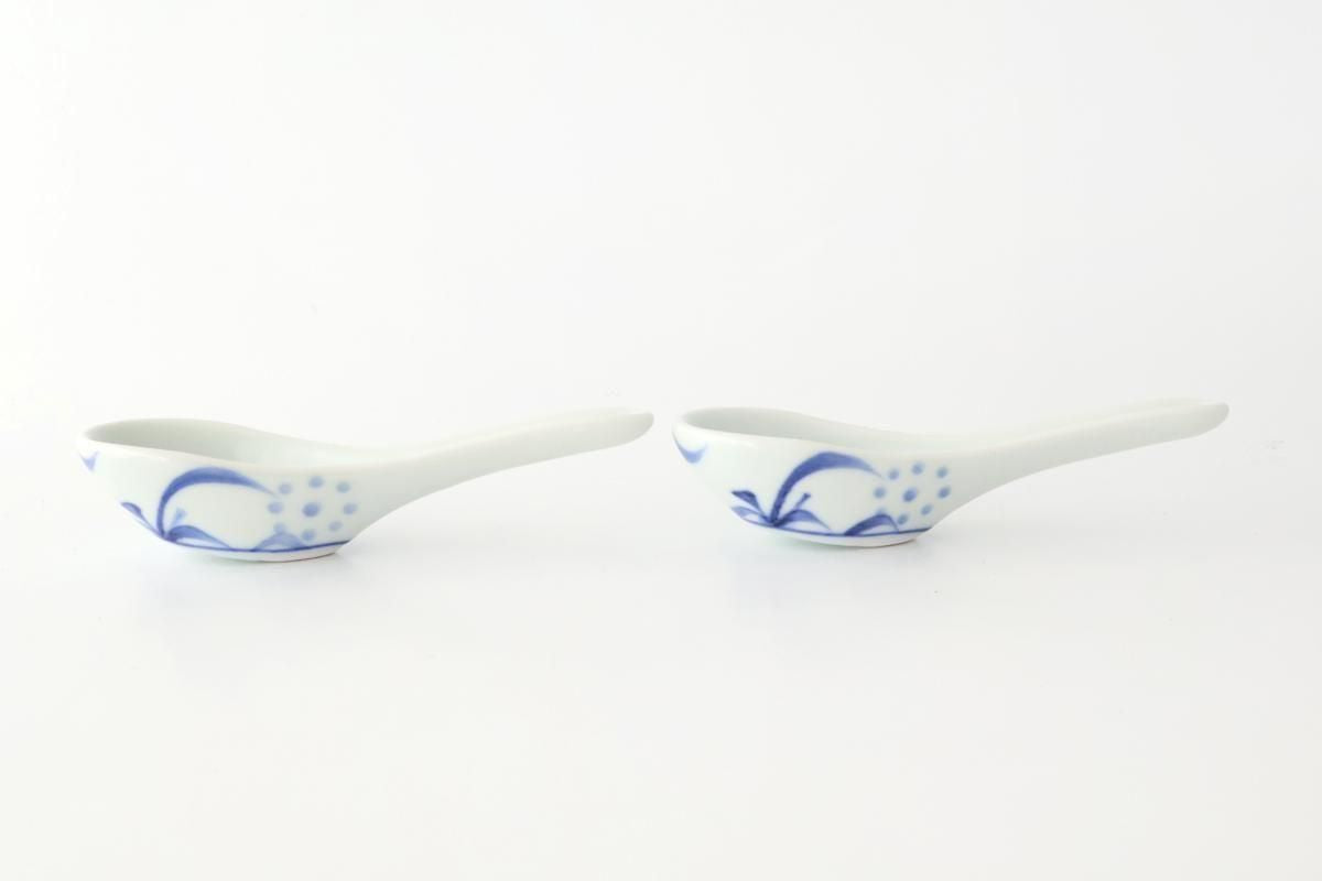 Baizan Kiln Renge（Chinese spoon) Blue Sun Pattern | Tobe Ware