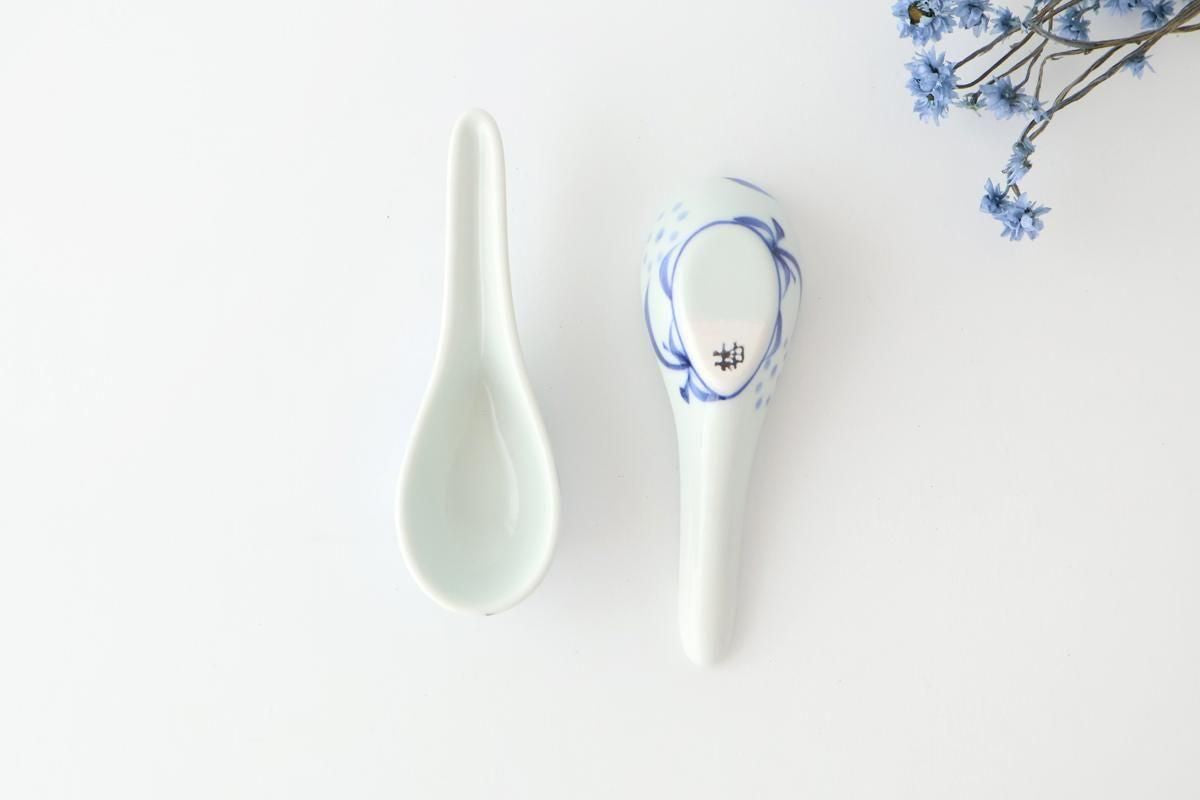Baizan Kiln Renge（Chinese spoon) Blue Sun Pattern | Tobe Ware