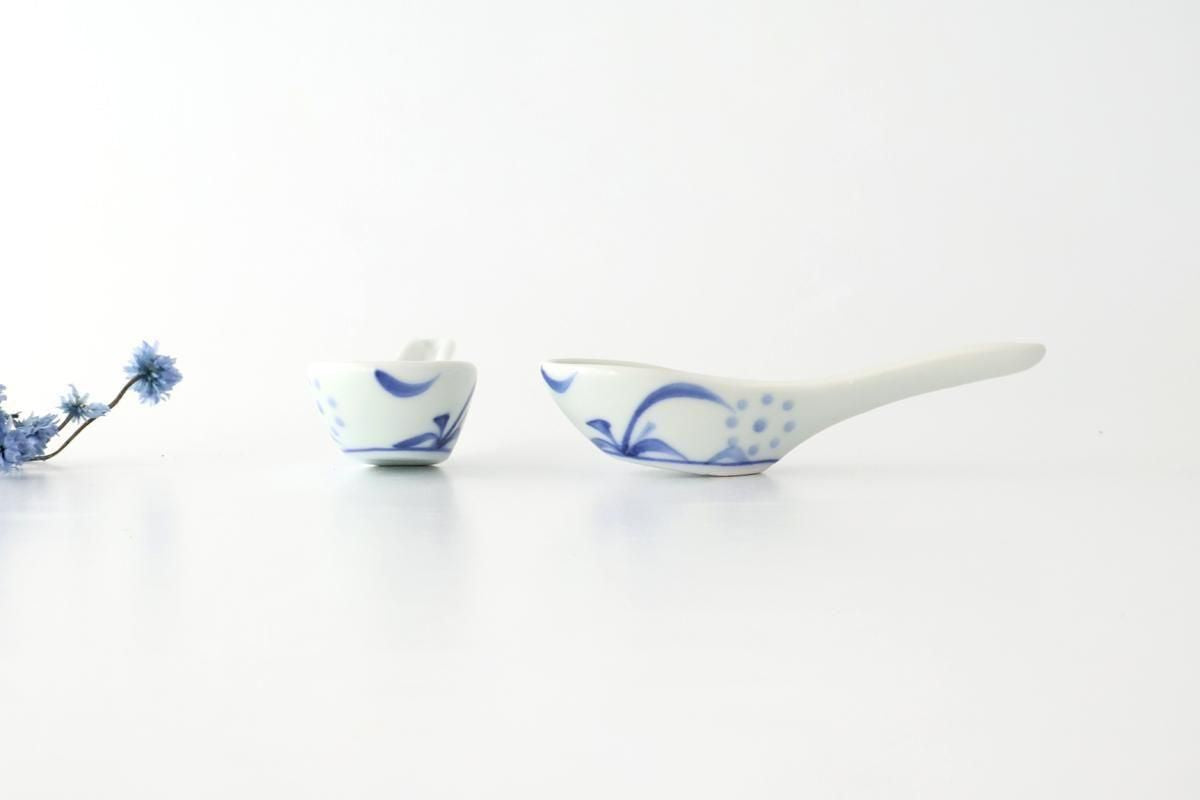 Baizan Kiln Renge（Chinese spoon) Blue Sun Pattern | Tobe Ware
