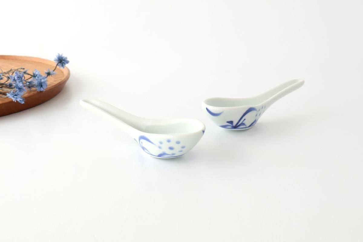 Baizan Kiln Renge（Chinese spoon) Blue Sun Pattern | Tobe Ware