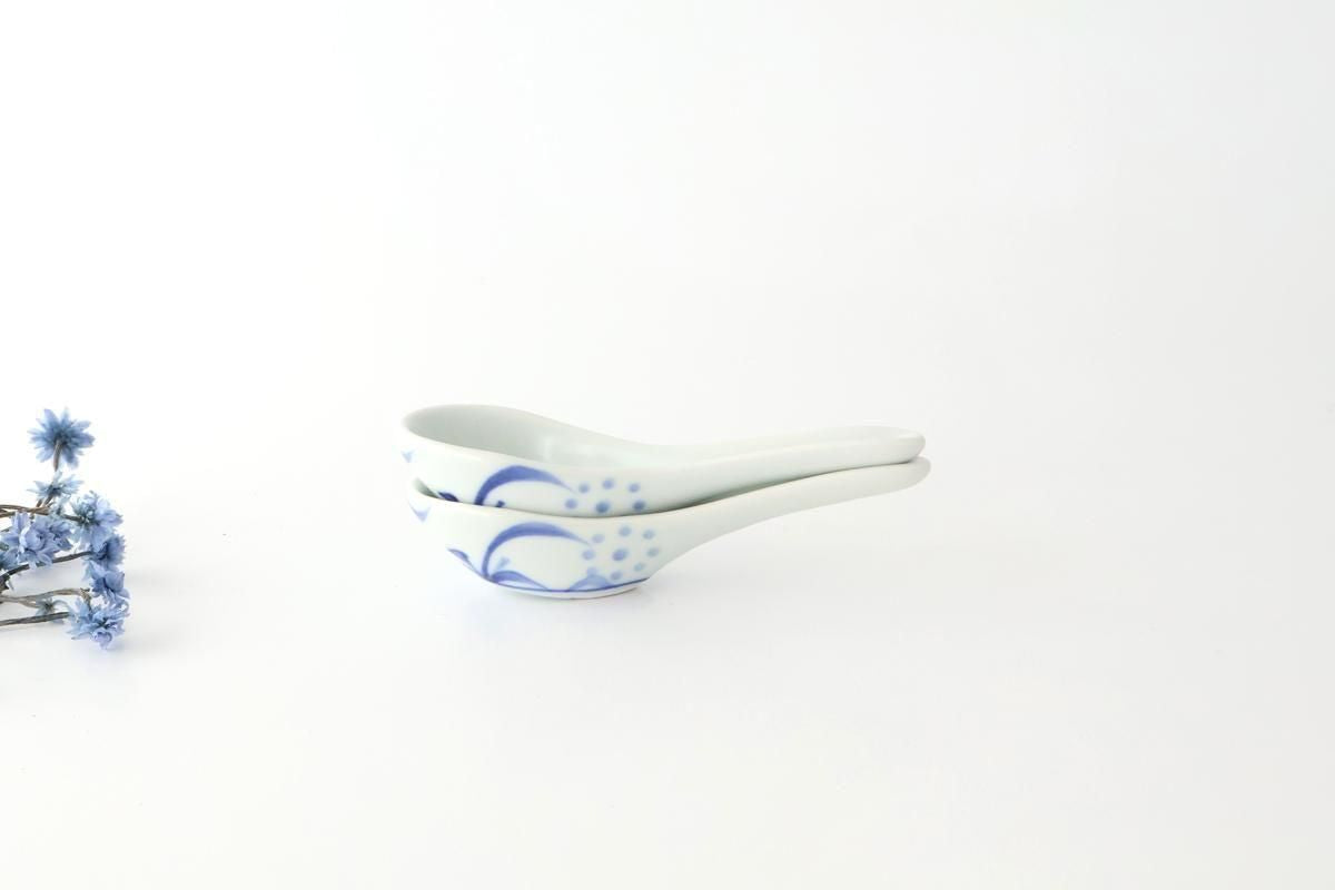 Baizan Kiln Renge（Chinese spoon) Blue Sun Pattern | Tobe Ware