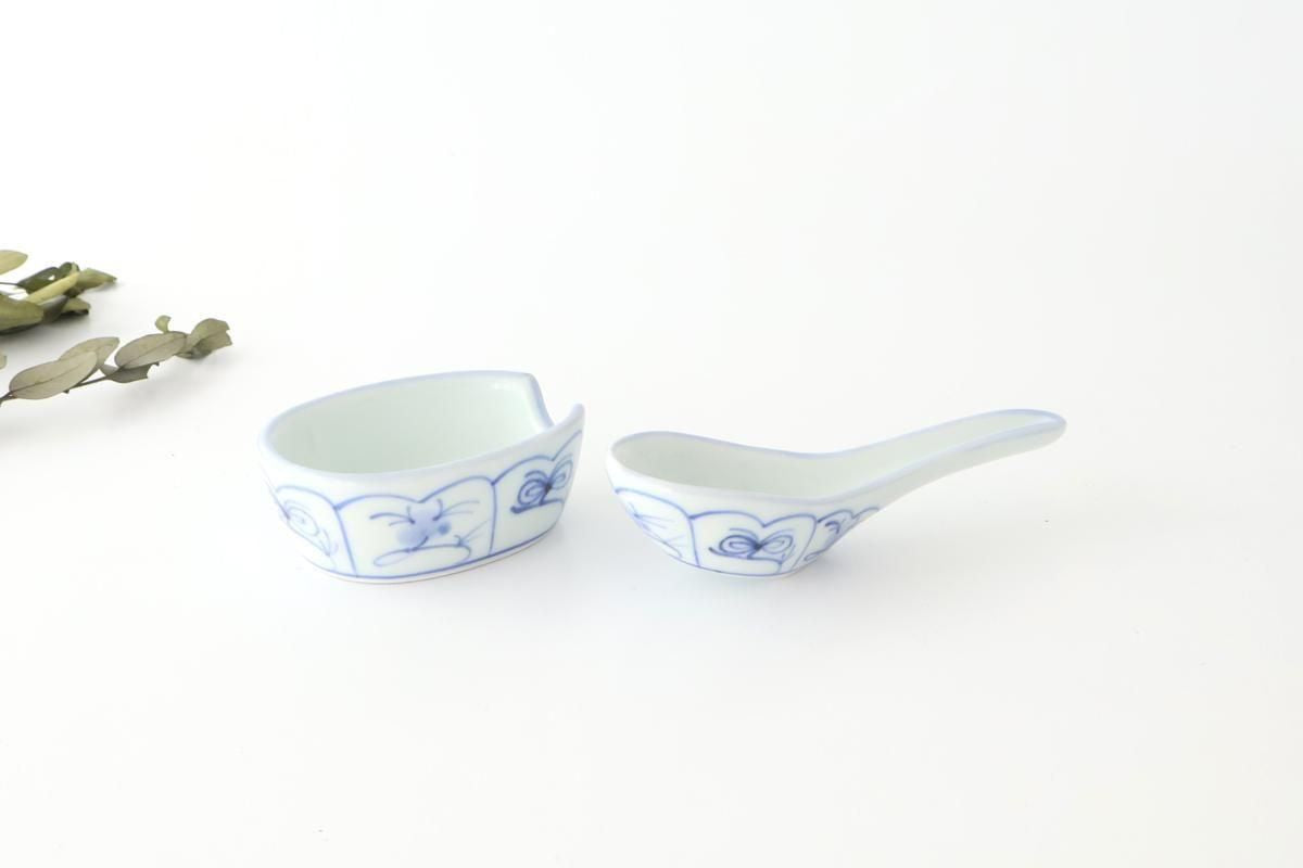 Baizan Kiln Renge（Chinese spoon)with Stand Shepherd Purse | Tobe Ware