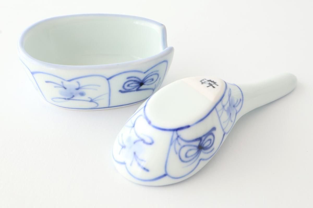 Baizan Kiln Renge（Chinese spoon)with Stand Shepherd Purse | Tobe Ware