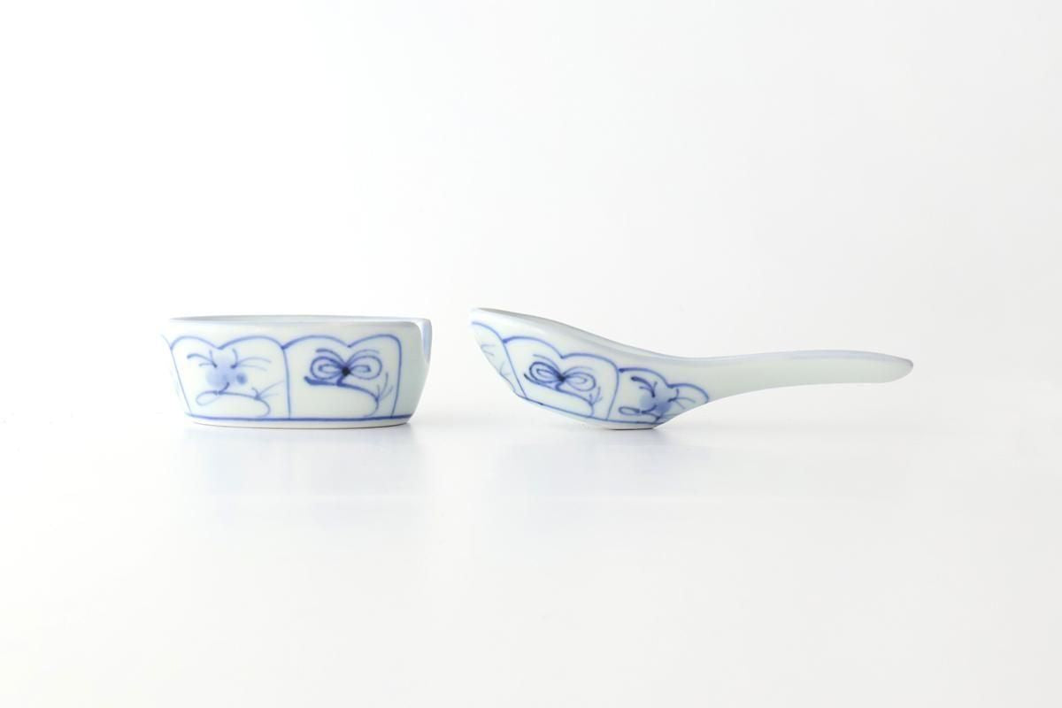 Baizan Kiln Renge（Chinese spoon)with Stand Shepherd Purse | Tobe Ware