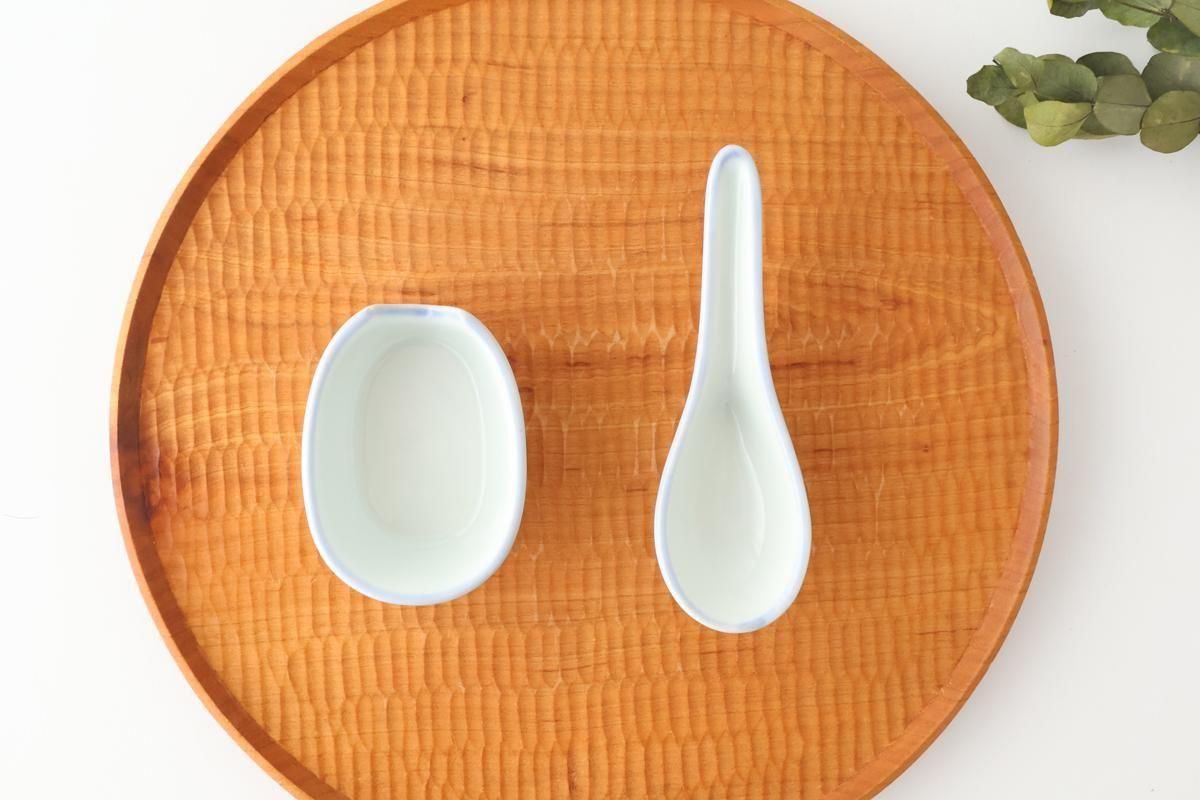 Baizan Kiln Renge（Chinese spoon)with Stand Shepherd Purse | Tobe Ware