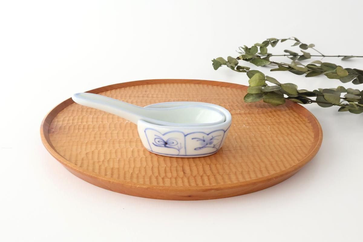 Baizan Kiln Renge（Chinese spoon)with Stand Shepherd Purse | Tobe Ware