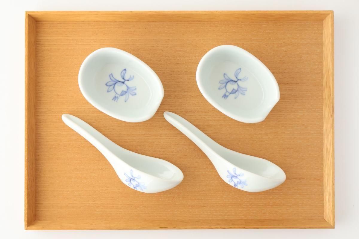 Baizan Kiln Renge（Chinese spoon)with Stand Pomegranate | Tobe Ware