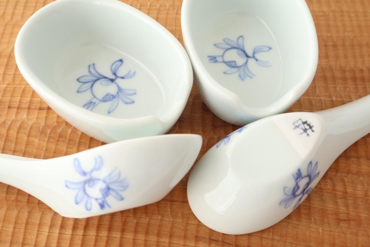 Baizan Kiln Renge（Chinese spoon)with Stand Pomegranate | Tobe Ware