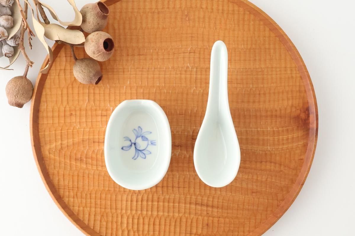 Baizan Kiln Renge（Chinese spoon)with Stand Pomegranate | Tobe Ware