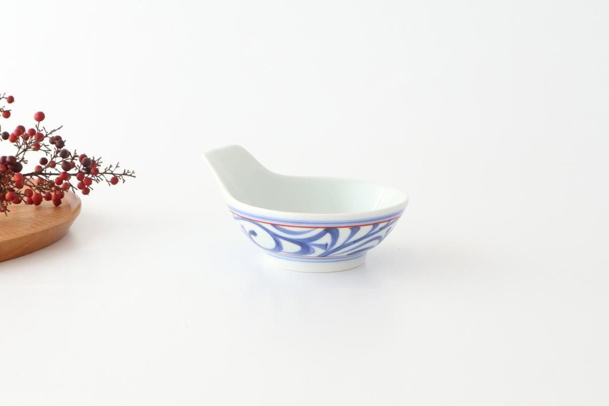 Baizan Kiln Tonsui(Bowl) Red Arabesque | Serving Bowl Tobe Ware