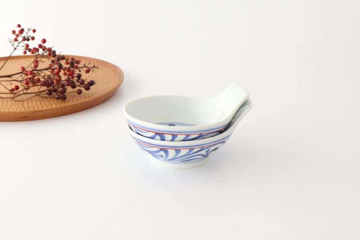 Baizan Kiln Tonsui(Bowl) Red Arabesque | Serving Bowl Tobe Ware