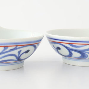 Baizan Kiln Tonsui(Bowl) Red Arabesque | Serving Bowl Tobe Ware