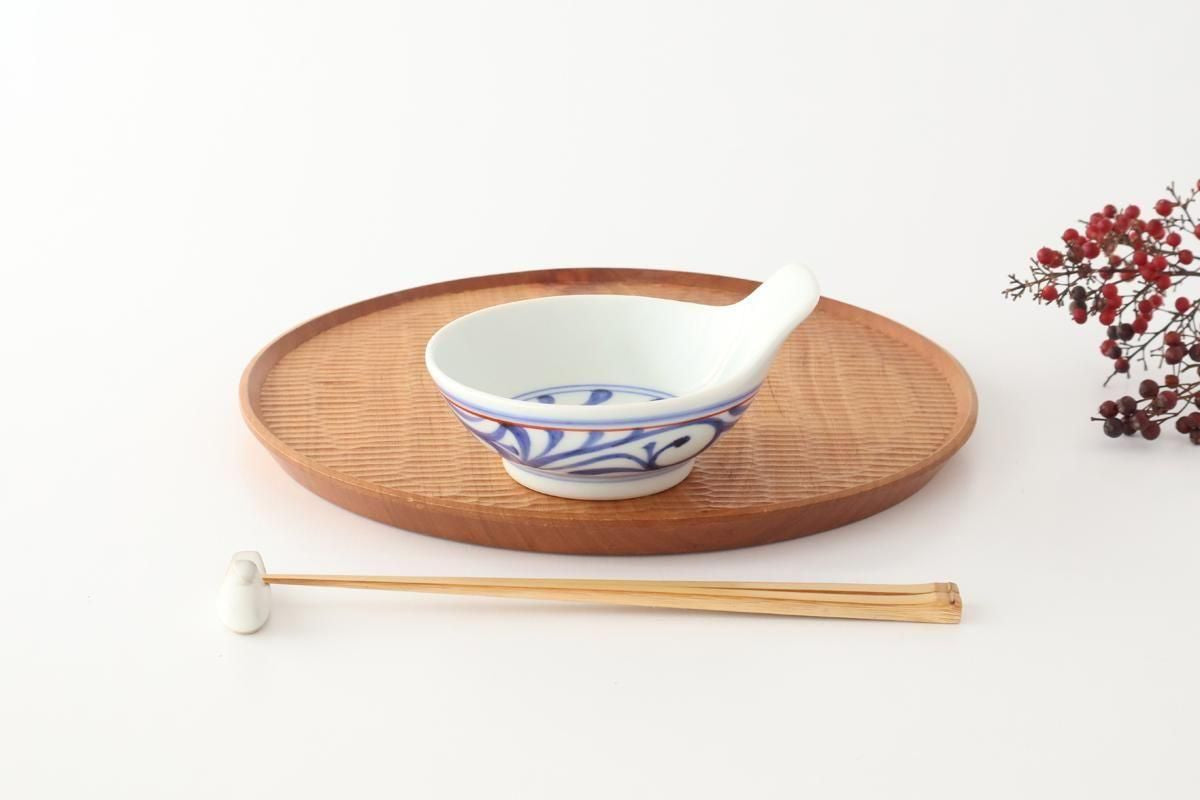 Baizan Kiln Tonsui(Bowl) Red Arabesque | Serving Bowl Tobe Ware