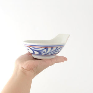 Baizan Kiln Tonsui(Bowl) Red Arabesque | Serving Bowl Tobe Ware