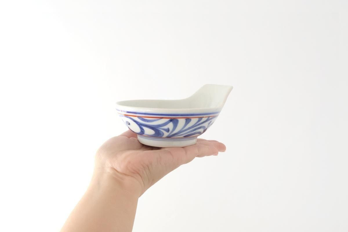 Baizan Kiln Tonsui(Bowl) Red Arabesque | Serving Bowl Tobe Ware