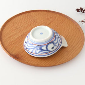 Baizan Kiln Tonsui(Bowl) Red Arabesque | Serving Bowl Tobe Ware