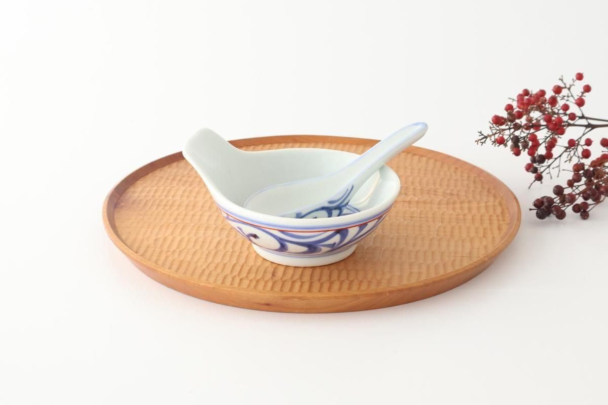 Baizan Kiln Tonsui(Bowl) Red Arabesque | Serving Bowl Tobe Ware