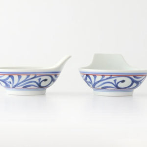 Baizan Kiln Tonsui(Bowl) Red Arabesque | Serving Bowl Tobe Ware