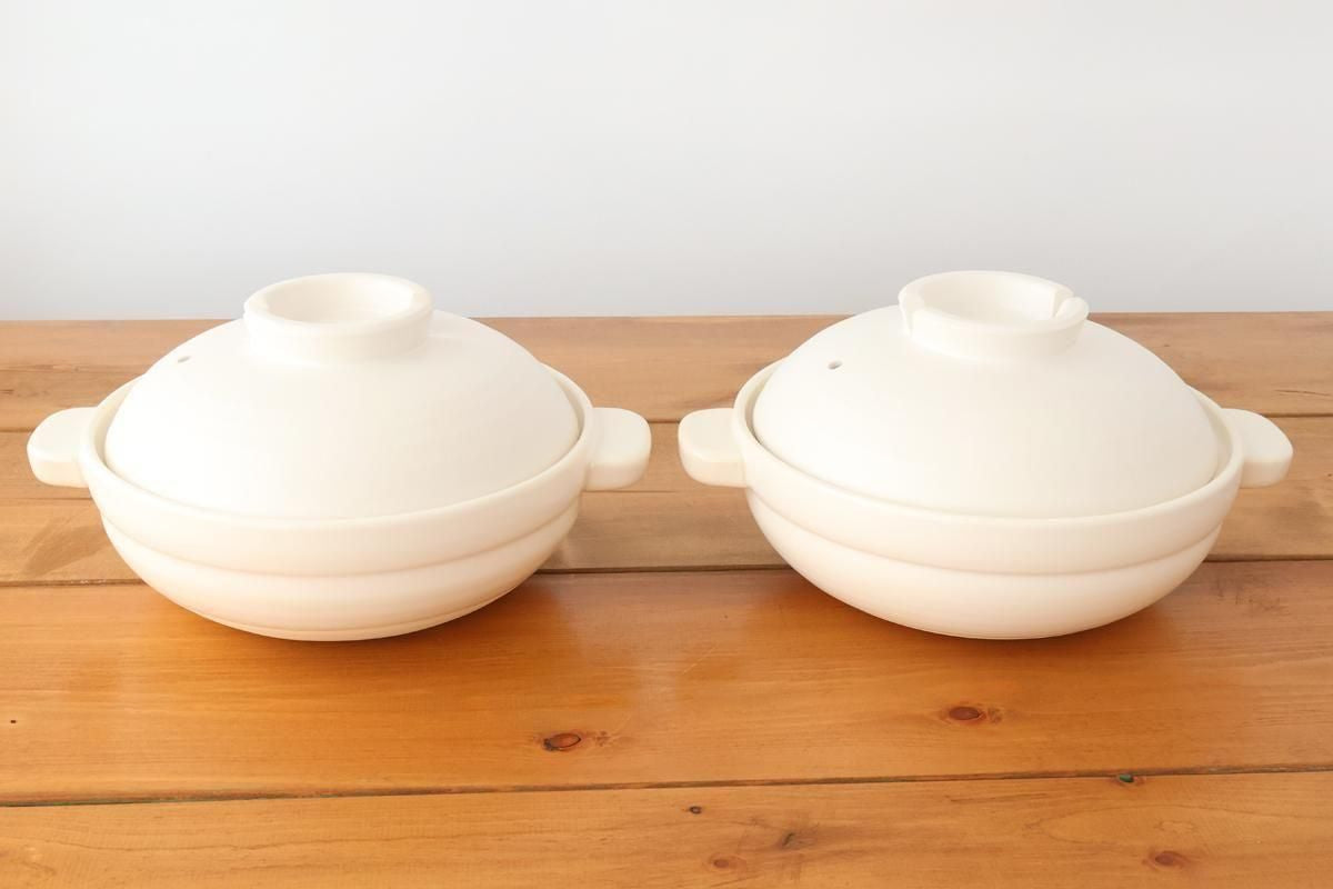 Kamoshika Dogu Store Donabe White Regular Size | Japanese Clay Pot