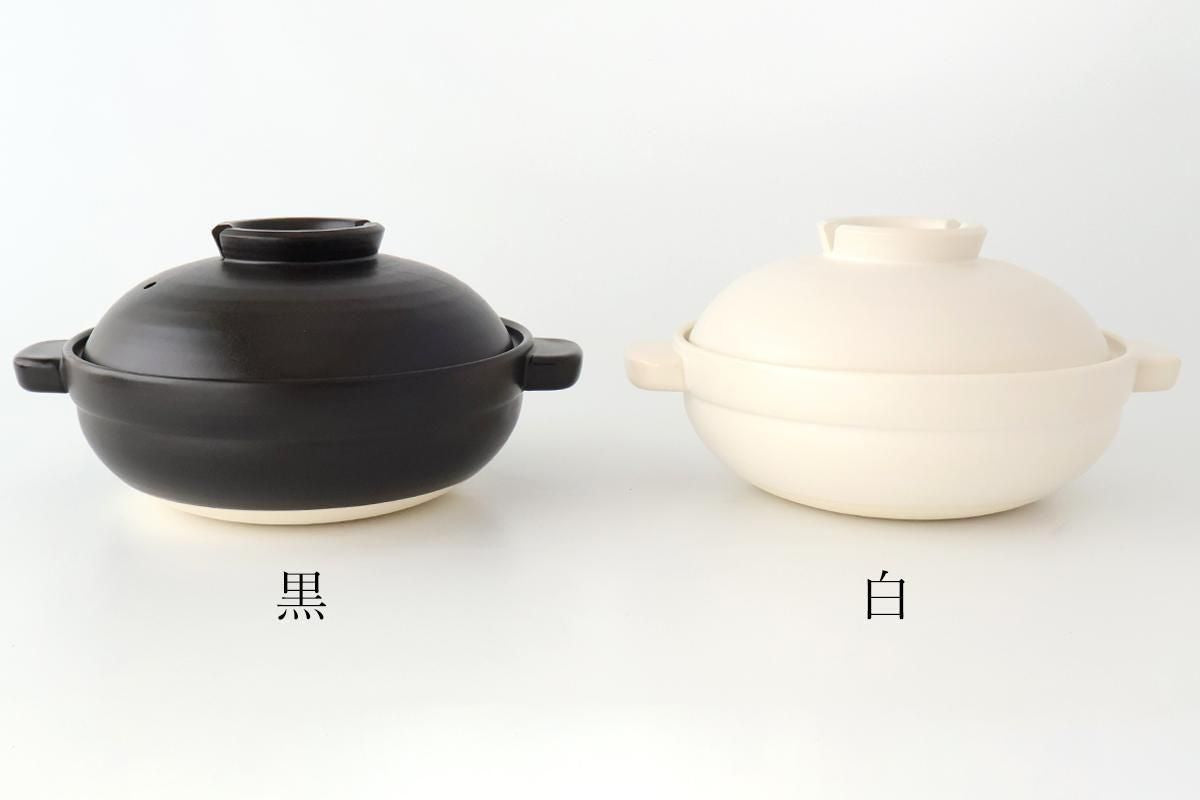 Kamoshika Dogu Store Donabe White Regular Size | Japanese Clay Pot