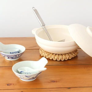 Kamoshika Dogu Store Donabe White Regular Size | Japanese Clay Pot