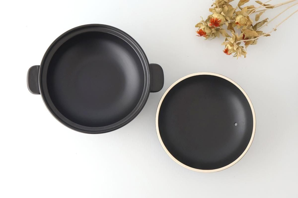 Kamoshika Dogu Store Donabe Black Regular Size | Japanese Clay Pot