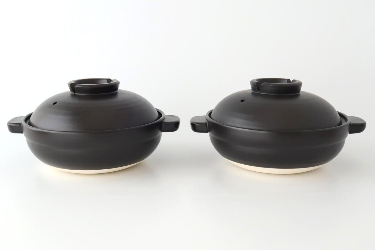 Kamoshika Dogu Store Donabe Black Regular Size | Japanese Clay Pot