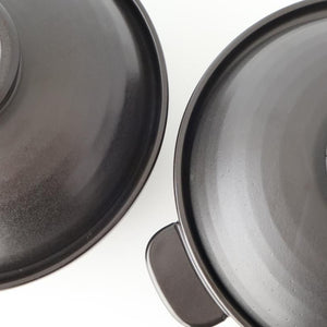 Kamoshika Dogu Store Donabe Black Regular Size | Japanese Clay Pot