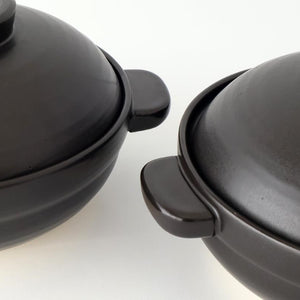 Kamoshika Dogu Store Donabe Black Regular Size | Japanese Clay Pot