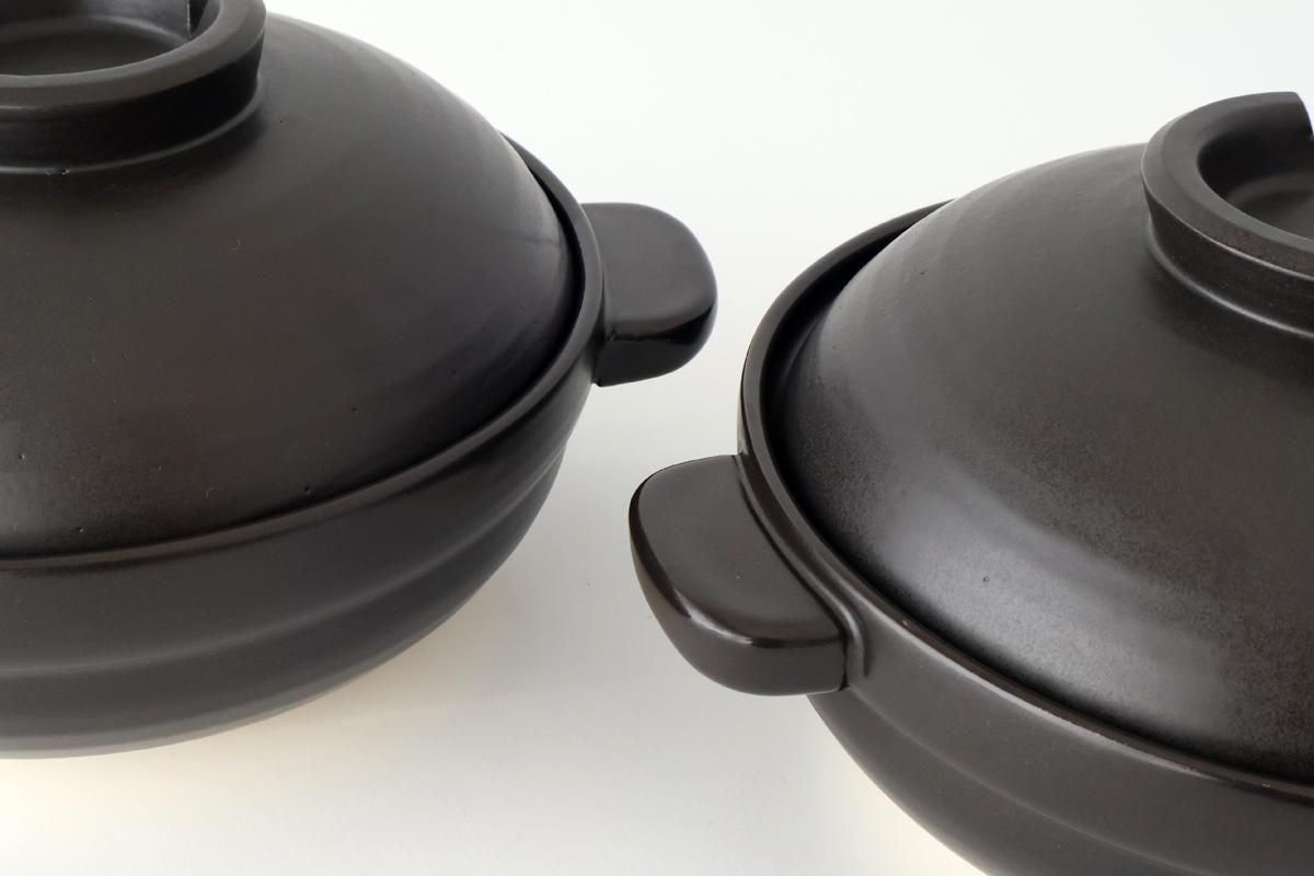 Kamoshika Dogu Store Donabe Black Regular Size | Japanese Clay Pot