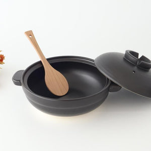 Kamoshika Dogu Store Donabe Black Regular Size | Japanese Clay Pot