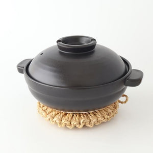 Kamoshika Dogu Store Donabe Black Regular Size | Japanese Clay Pot