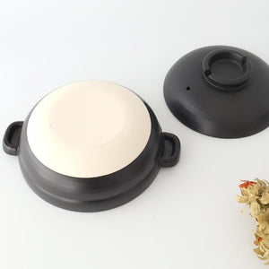 Kamoshika Dogu Store Donabe Black Regular Size | Japanese Clay Pot