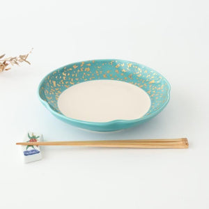 Multi-purpose Plate Turquoise and Gold | Arita Ware