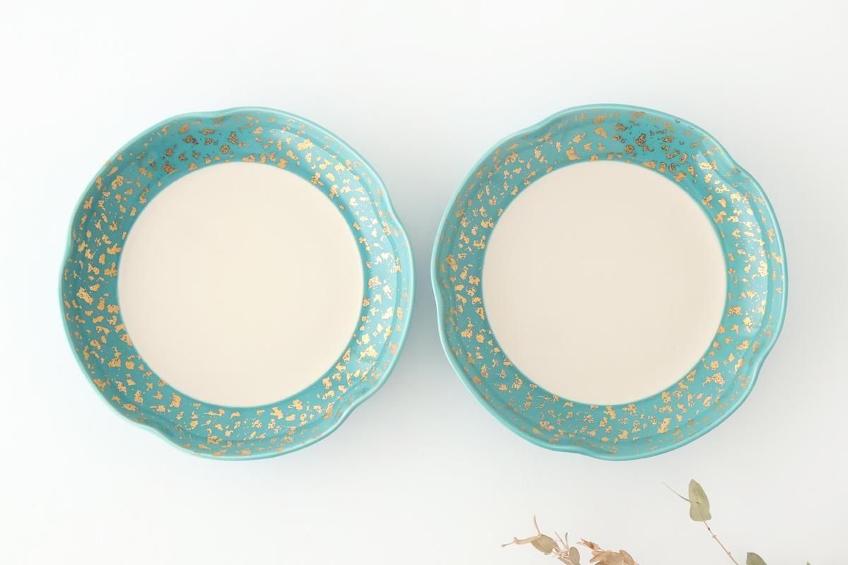 Multi-purpose Plate Turquoise and Gold | Arita Ware
