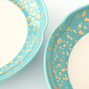 Multi-purpose Plate Turquoise and Gold | Arita Ware