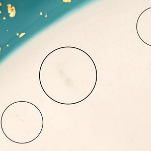 Multi-purpose Plate Turquoise and Gold | Arita Ware