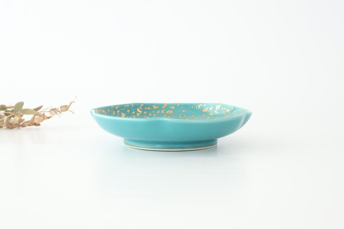 Multi-purpose Plate Turquoise and Gold | Arita Ware