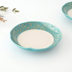 Multi-purpose Plate Turquoise and Gold | Arita Ware