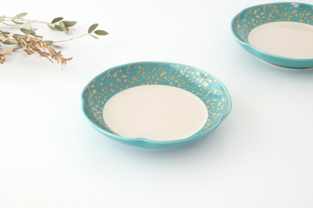 Multi-purpose Plate Turquoise and Gold | Arita Ware