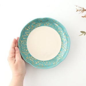 Multi-purpose Plate Turquoise and Gold | Arita Ware