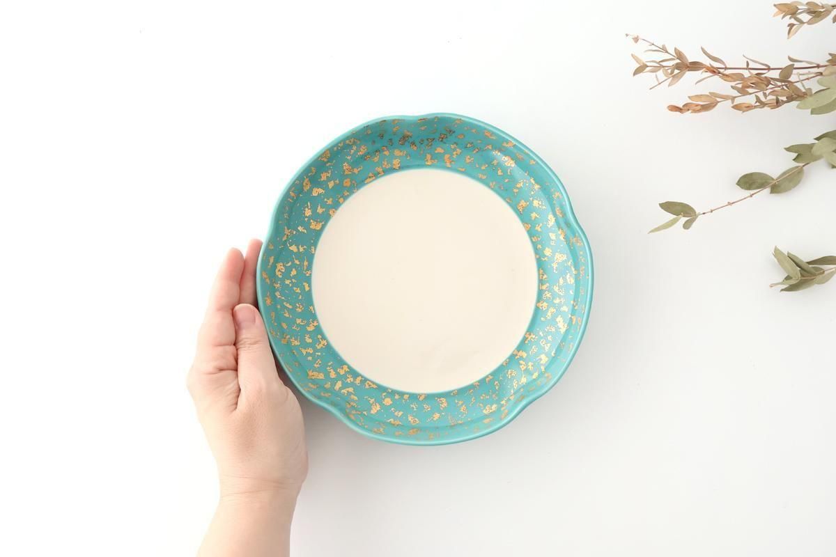 Multi-purpose Plate Turquoise and Gold | Arita Ware