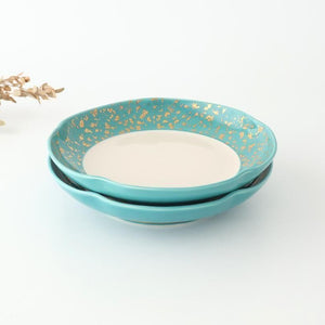 Multi-purpose Plate Turquoise and Gold | Arita Ware