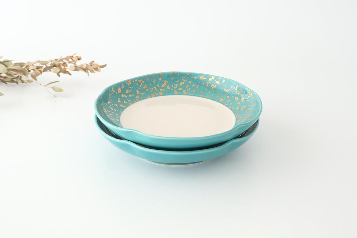 Multi-purpose Plate Turquoise and Gold | Arita Ware